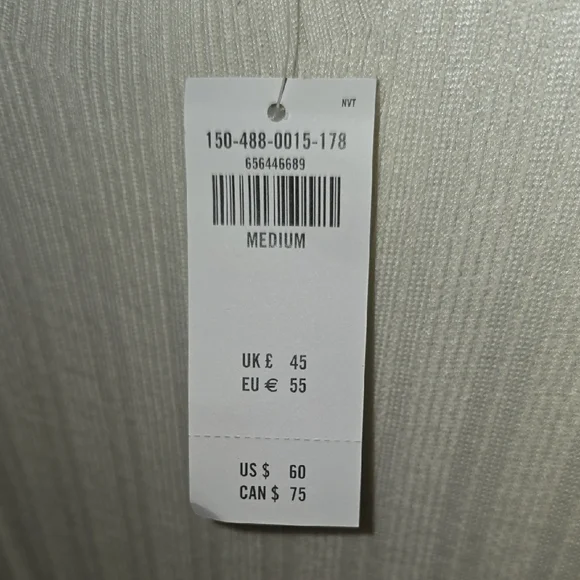 Abercrombie & Fitch White Turtleneck Longsleeve - Picture 2 of 5